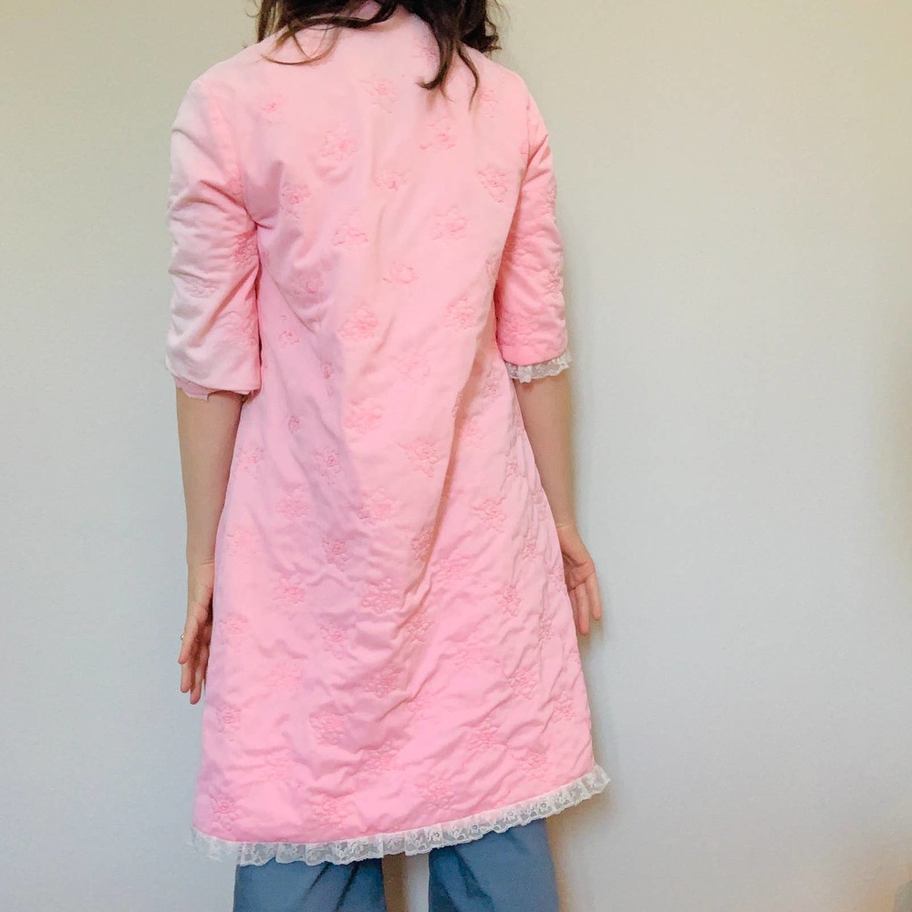 Vintage 1950s Vanity Fair Quilted  Bed Jacket S-M - Picture 6 of 10